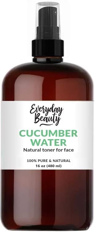 Cucumber Hydrosol Facial Toner - 16 oz All Natural Hydrating Spray Mist for Face and Hair - 100% All Natural Cucumber Water Hydrosol with Fine Mist Cap-VivaGrace Women