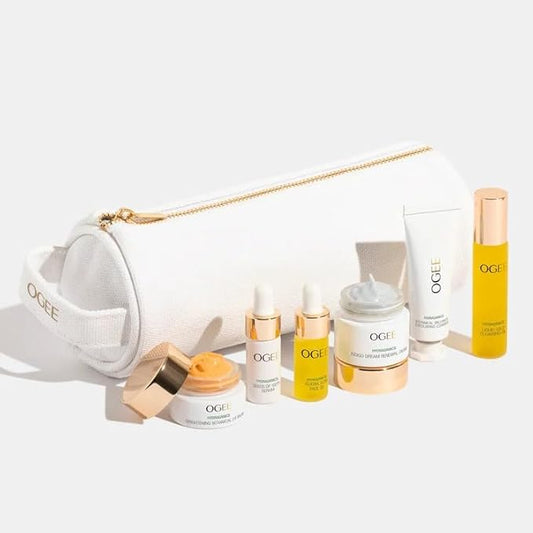 Ogee Discovery Set - Skincare Gift Set - Best-Sellers in Travel-Friendly Sizes - Includes Hyaluronic Acid Serum, Brightening Eye Balm & More-VivaGrace Women