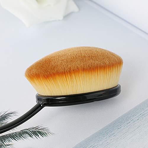 2 Sets Yoseng Oval Makeup Brushes 10 Fashionable Super Soft Professional Oval Toothbrush Foundation Contour Powder Blush Blending Brush Cosmetic Brushes Tool Set ink with Box Black（2 Pack）-VivaGrace Women