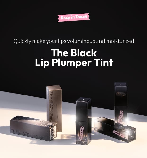 The Black Plumper | Jelly Plumper Tint | Non-Sticky, Long-Lasting Lip Gloss | Vegan and Cruelty-Free Korean Lip Tint (The Black Pumper)-VivaGrace Women