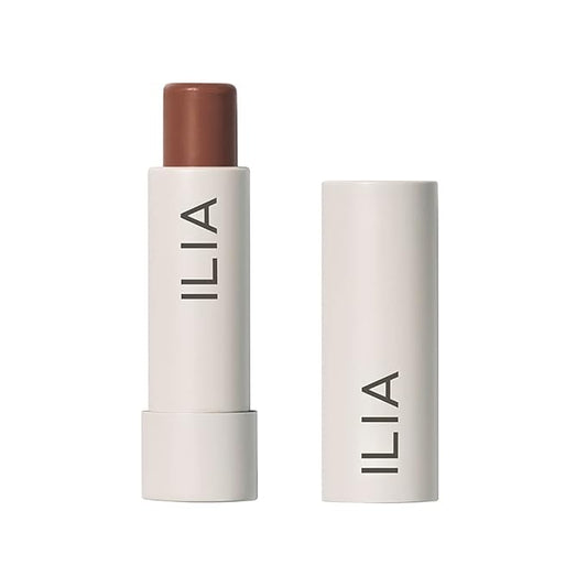 ILIA - Balmy Tint Hydrating Lip Balm | Non-Toxic, Cruelty-Free, Moisturizing + Sheer, Buildable Lip Color (Faded, 0.15 oz | 4.4 g)-VivaGrace Women