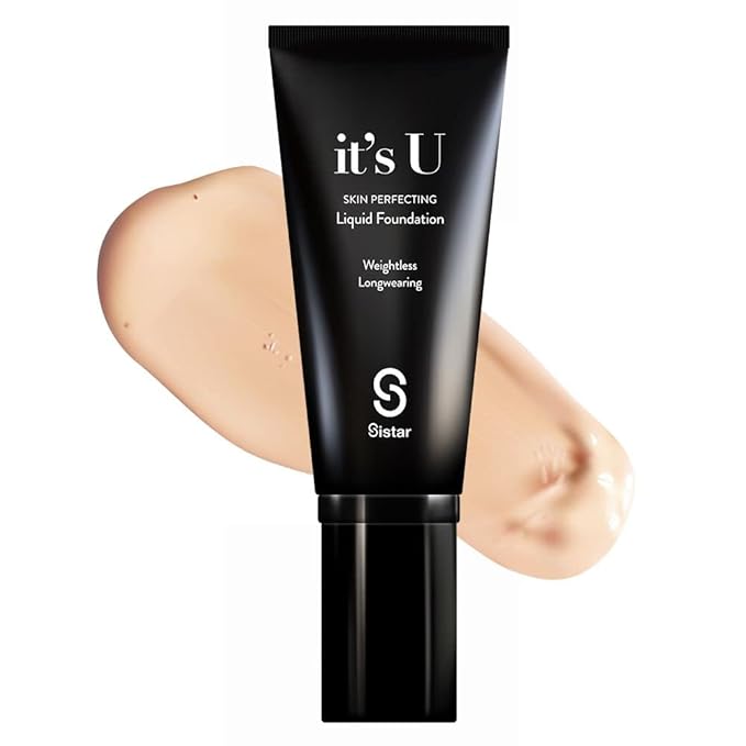 Sistar it's U Skin Perfecting Liquid Foundation Medium Coverage Buildable Weightless Longwearing Blendable 35 g / 1.23 oz. (Fair)-VivaGrace Women