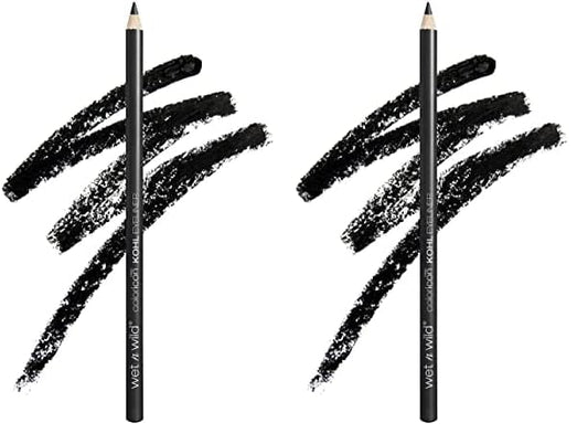 wet n wild Color Icon Kohl Eyeliner Pencil Baby's Got Black (Pack of 2)