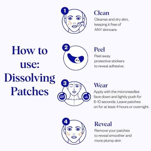 Wrinkles Schminkles Self-Dissolving Microdart Patch for Face - Target & Reduce Wrinkles, Ultimate Facial Hydration and Rejuvenation (4 pairs)-VivaGrace Women