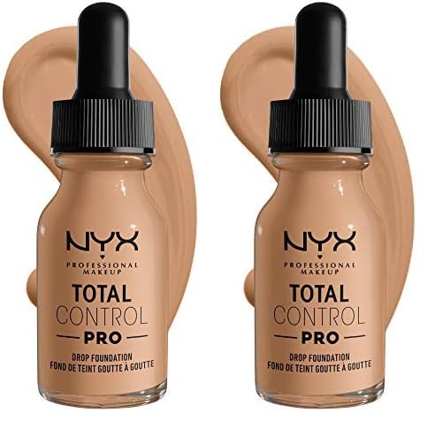 NYX PROFESSIONAL MAKEUP Total Control Pro Drop Foundation, Skin-True Buildable Coverage - Medium Olive (Pack of 2)-VivaGrace Women