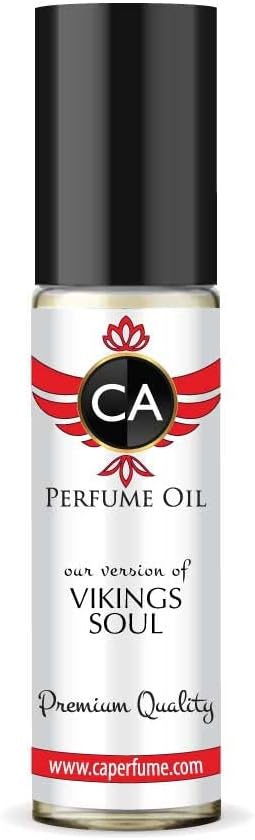 CA Perfume Impression of Vikings Soul For Men Replica Fragrance Body Oil Dupes Alcohol-Free Essential Aromatherapy Sample Travel Size Concentrated Long Lasting Attar Roll-On 0.3 Fl Oz/10ml-VivaGrace Women