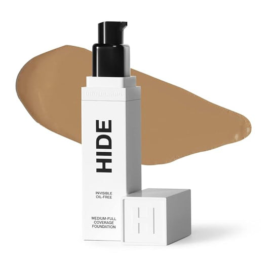 HIDE PREMIUM Liquid Foundation, Multi-Use Waterproof Foundation, Medium/Full Coverage Foundation, Shades for All Skin Types (See Shade Finder), Nude, 1 fl oz-VivaGrace Women