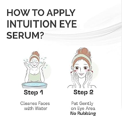 Intuition Eye Serum | Vitamin E, Cucumber Seed Oil And Hyaluronic Acid | Eye Serum for Wrinkles, Finelines and Dark Spots | Best Eye Serum For All Skin Types (15 ML)-VivaGrace Women