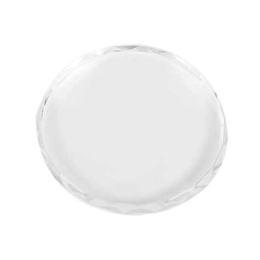 Nail Art Palette, Lipstick Palette, Transparent Glass Nail Art Palette Paint Drawing Color Pigment Dish Manicure DIY Tool(Round Glass)-VivaGrace Women