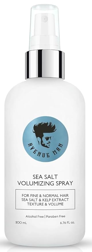 Avenue Man Volumizing Sea Salt Spray for Men - Lightweight Sea Salt Hair Spray for Men - Paraben & Sulfate-Free - Mens Hairspray for Fine & Normal Hair with Kelp, Papaya, Brown Seaweed - 6.76 oz-VivaGrace Women