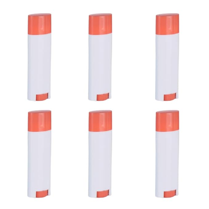 5ml 50Pcs Empty Oval Deodorant Lip balm Tubes Containers Twist-up Refillable Containers for Lipstick,Chapstick,Homemade Lip balm,DIY Deodorants(Pink White)-VivaGrace Women