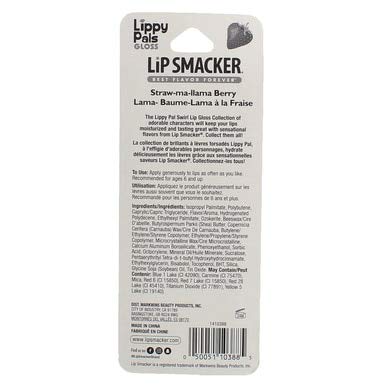 Lip Smacker Lippy Pals Swirls Llama, Flavored Moisturizing & Smoothing Soft Shine Lip Balm, Hydrating & Protecting Fun Tasty Glossy Finish, Cruelty-Free & Vegan - Straw-Ma-Llama Berry-VivaGrace Women