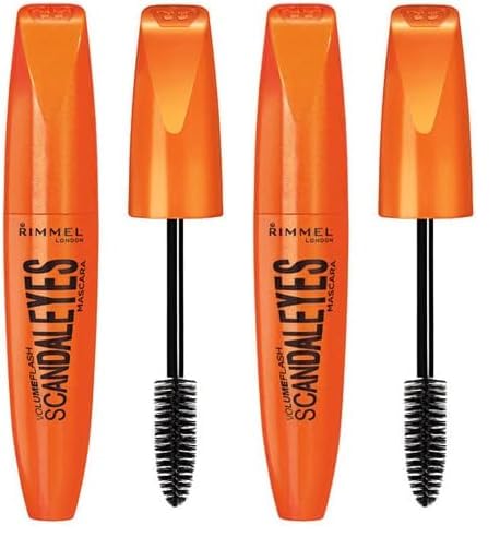 Rimmel Scandaleyes Mascara, Black, 0.41 Fl Oz (Pack of 2)