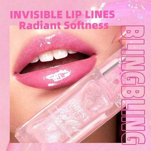 Hydrating Lip Gloss Transparent Lip Care, Magic Color Changing Moisturizing Lip Glow Oil Plumping Glimmer Glow Lipstick, Long Lasting Moisturizing Non-sticky Fresh Texture Lip Oil(201#Change Color)-VivaGrace Women
