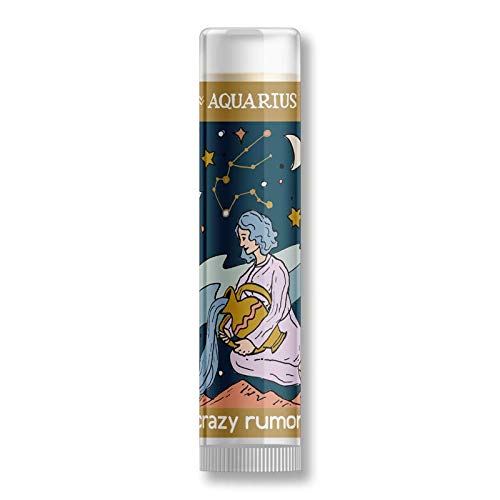 Crazy Rumors Aquarius Zodiac All Natural, Plant Based Lip Balm to Moisturize and Nourish your Lips - Air Blend (Vanilla Cream, Fresh Berry and Botanical Lavender)-VivaGrace Women