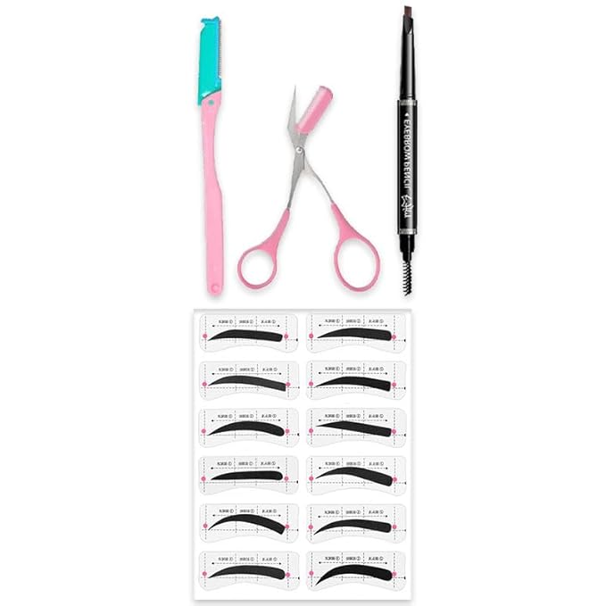 All-In-One And Portable Beginner Makeup Kit, Including Mascara, Eyeshadow Pencil, Eyeshadow Palette, Beauty Brush Set, Eyebrow Shaping Set And Other Props-VivaGrace Women