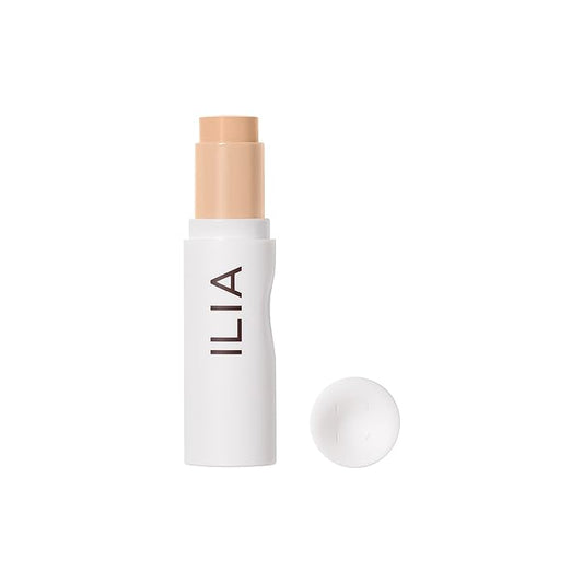 ILIA - Skin Rewind Complexion Stick - Foundation + Concealer + Skincare | Non-Toxic, Vegan, Cruelty-Free, Clean Makeup (7W - Poplar, 0.35 oz | 10 g)-VivaGrace Women