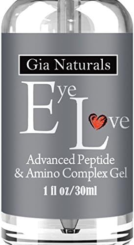Pure, Natural & Organic Eye Love Eye Gel for The Skin Around The Eye Area. by GIA NATURALS. Plant Based Silk Protein Amino Acid, MSM, Cucumber. Reduces Puffiness Dark Circles Wrinkles. Made in The US-VivaGrace Women
