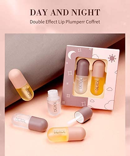 Lip Plumper Set, Day and Night Lip Plumper Gloss/Plumping Lip Balm/Lip Cosmetics Lip Mask for All Day-VivaGrace Women