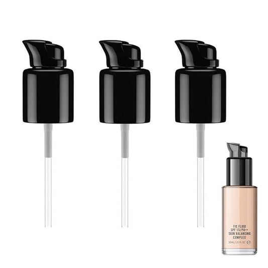 3PCS Black Replacement Foundation Pump Make-Up Cosmetic Liquid Foundation Make-Up Pump for MAC and Estee Lauder Double Wear Foundation (3PCS)-VivaGrace Women