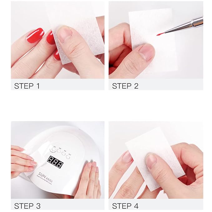 Gel Nail Polish Remover tools 540 PCS Lint Free Nail Wipes Cotton Pads Nail Remover Pads PA-002