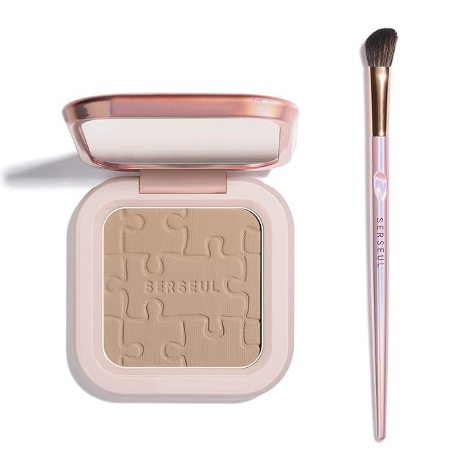 Contour Palette Face Sculpting Grey Contour Powder Palette Face Bronzer Makeup Contouring Palette with Mirror - Highly Pigmented Contour Shadow For Light Skin tone-VivaGrace Women