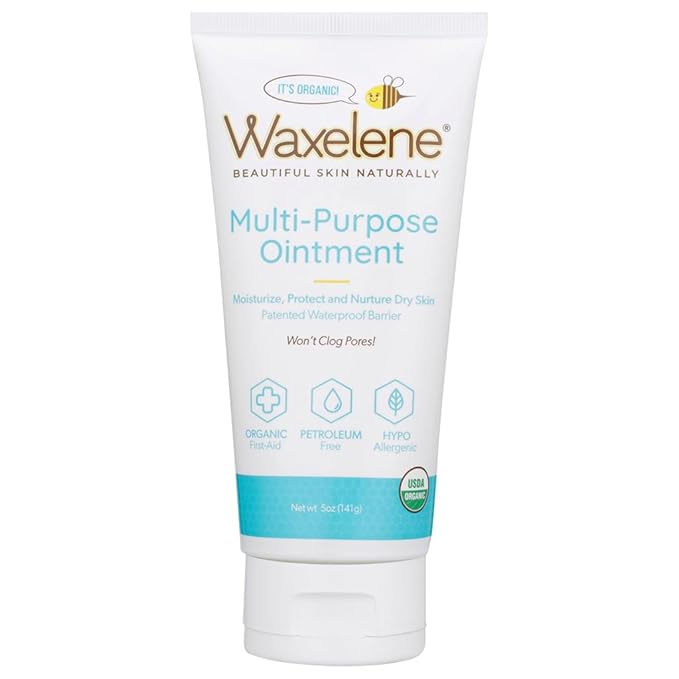 Waxelene Multipurpose Ointment Large Tube, Organic Aerated Balm the Petroleum Jelly Alternative Soothing Botanical Eczema Dry Skin Face Moisturizer-VivaGrace Women