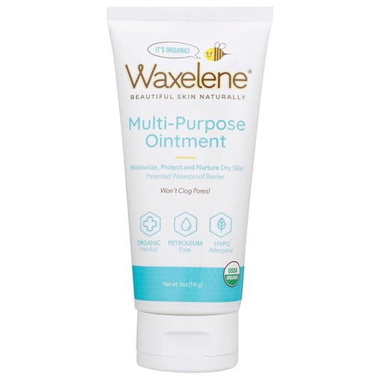 Waxelene Multipurpose Ointment Large Tube, Organic Aerated Balm the Petroleum Jelly Alternative Soothing Botanical Eczema Dry Skin Face Moisturizer-VivaGrace Women