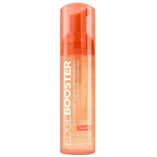 Style Factor EDGE BOOSTER Extra Strength Setting Mousse – Frizz Control, Extra Volume, and Conditioning – 6.4oz Orange Ruby Mousse for Curly Hair-VivaGrace Women