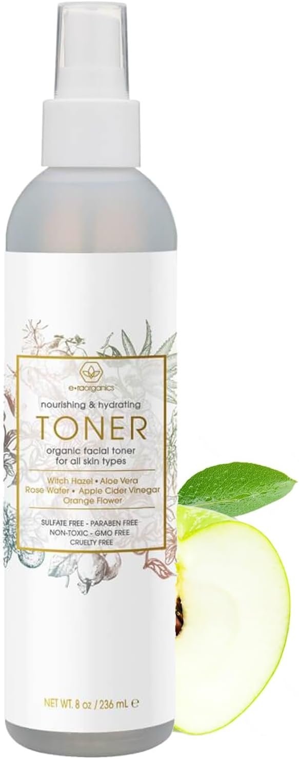 Era Organics Hydrating Toner for Face - Refreshing and Balancing Anti Aging Facial Mist with Rose Water, Apple Cider Vinegar, Witch Hazel-VivaGrace Women