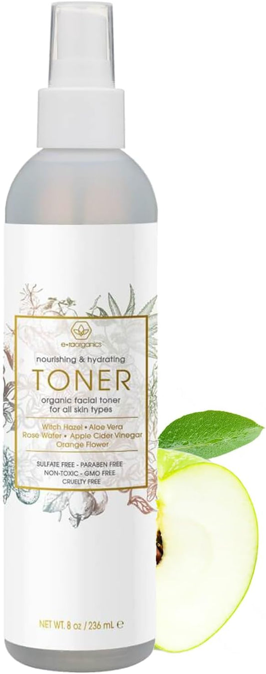 Era Organics Hydrating Toner for Face - Refreshing and Balancing Anti Aging Facial Mist with Rose Water, Apple Cider Vinegar, Witch Hazel-VivaGrace Women