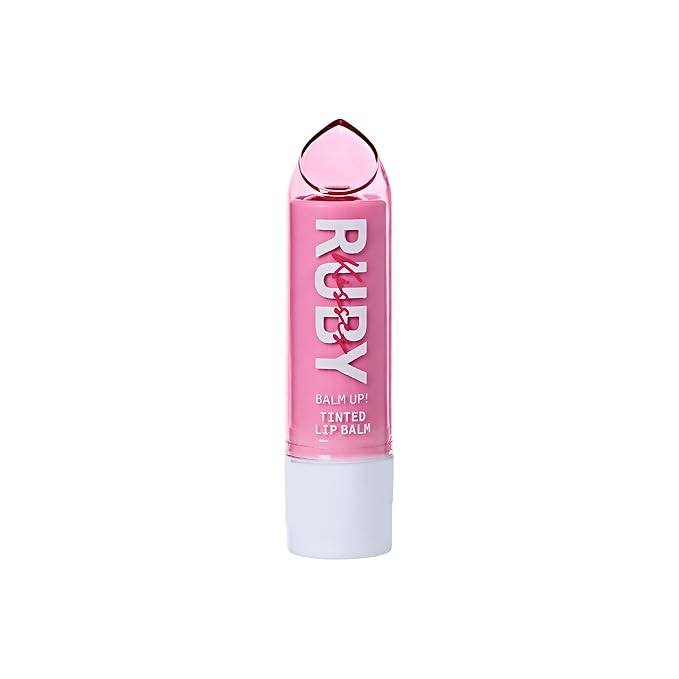 Ruby Kisses Balm Up Tinted Lip Balm, Non-Greasy Hydrating Formula, Nourishing Coconut Core & Vitamin E Infused, Lip Care with Natural Shine, Lightweight Sheer Color (Pink Nude)-VivaGrace Women