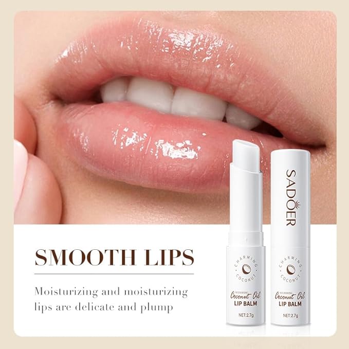SADOER Coconut Oil Natural Moisturizing Lip Balm Moisturizing Lips Smooth And Elastic Lip Ointments-VivaGrace Women