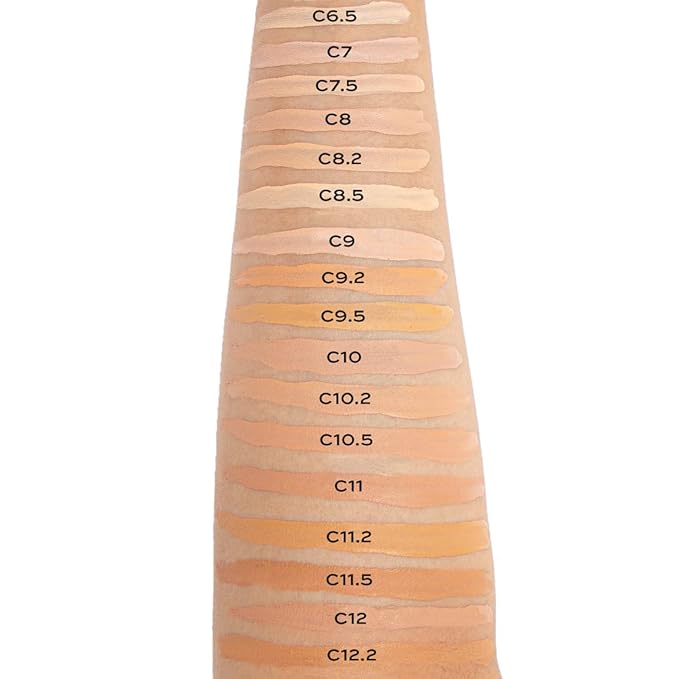 Makeup Revolution Conceal and Define Concealer, Full Coverage & Matte Finish, C7.5 for Medium/Tan Skin Tones, Vegan & Cruelty-Free, 0.7 Fl Oz-VivaGrace Women