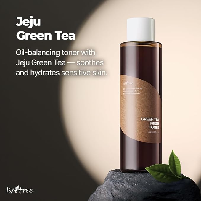 ISNTREE Green Tea Fresh Toner 200ml, 6.76 fl.oz | Korean Skincare | Toner for Oily Skin | Sebum Control | Hydrating and Refreshing-VivaGrace Women