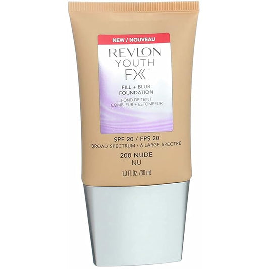 Revlon Youth Fx Fill + Blur Foundation, Nude, 1 Fluid Ounce-VivaGrace Women