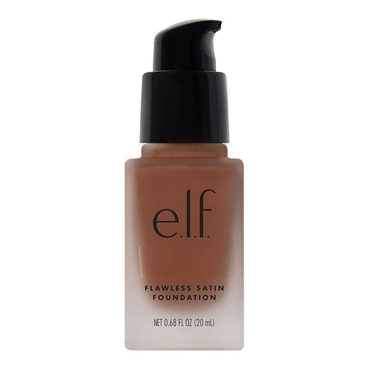 e.l.f. Flawless Finish Foundation, Lightweight & Medium Coverage, Semi-Matte Finish, Chocolate, 0.68 Fl Oz (20mL)-VivaGrace Women