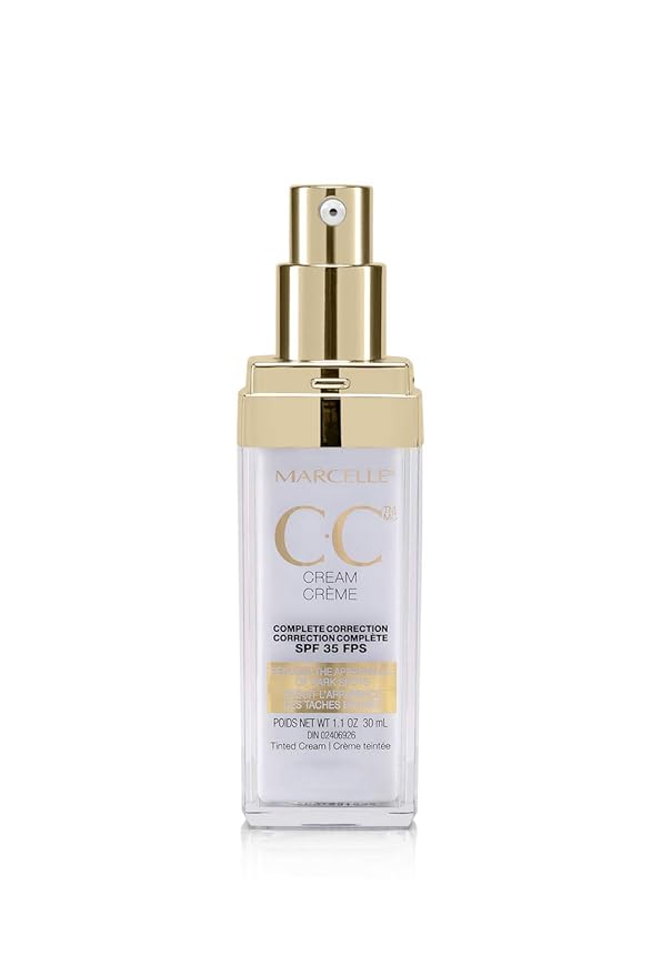 Marcelle CC Cream SPF 35, Golden Glow Universal Tint, Skin Enhancer, Paraben-Free, 1 Fl. Oz.-VivaGrace Women
