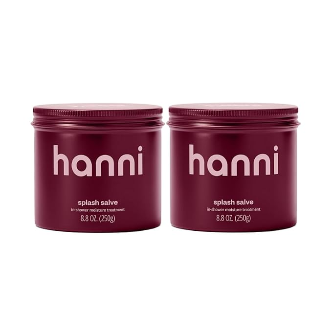 HANNI Splash Salve Body Mask, In-Shower Moisturizer with Coconut, Jojoba, Shea Butter & Glycerin, Deep Conditioning for All Skin Types, 250 mL / 8.8 oz (2 Pack)-VivaGrace Women