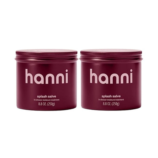 HANNI Splash Salve Body Mask, In-Shower Moisturizer with Coconut, Jojoba, Shea Butter & Glycerin, Deep Conditioning for All Skin Types, 250 mL / 8.8 oz (2 Pack)-VivaGrace Women