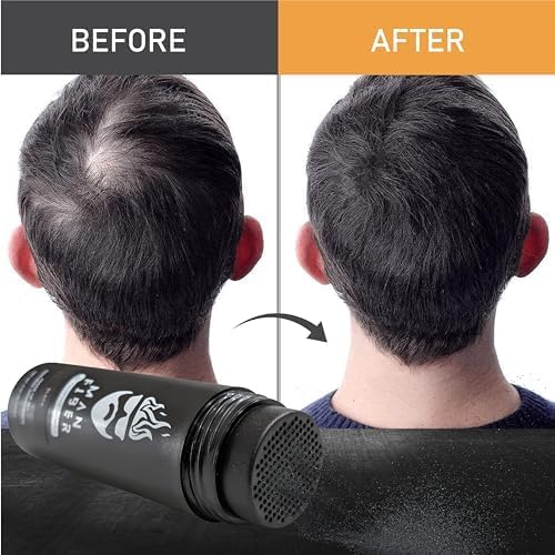 THE MAN KIT | Hair Set - Hair Thickening Fibers (Black), Hair Fiber Locking Spray + Applicator Fiber Pump to create Natural looking Fuller Hair and Beard | Man Card Included.-VivaGrace Women