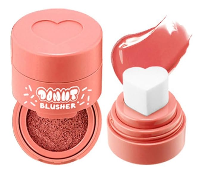 Stamp Liquid Blush Stamp Blush with Heart Shaped Applicator Natural Long Lasting Blush, Light and Airy Makeup for Women (1)-VivaGrace Women