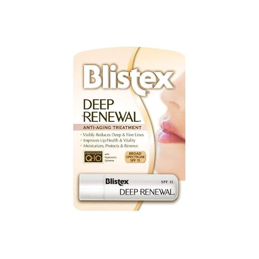 Blistex Lip Protectant Sunscreen Deep Renewal Anti-Aging Formula 0.13 Ounce (3.69g) ( Value Pack of 4)-VivaGrace Women