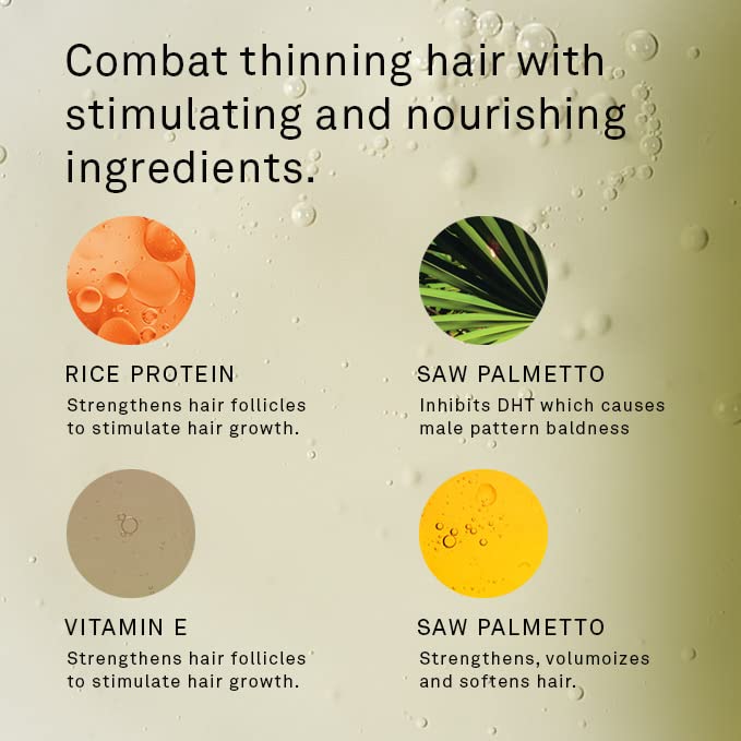 Hawthorne Men's Thickening Shampoo for Thinning Hair. Fight Hair Loss with Rice Protein & Vitamin E. Strengthens Hair Follicles to Reduce Breakage. Mint and Eucalyptus Scent. 8 fl. oz. 2-Pack.-VivaGrace Women
