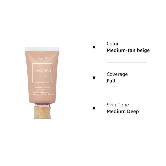 tarte Amazonian Clay 16-Hour Full Coverage Foundation 39B Medium-Tan Beige-VivaGrace Women
