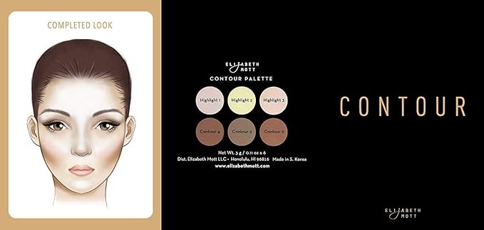 Elizabeth Mott Bronzer Contour Kit & Highlighting Powder - Cruelty Free & Paraben Free - 6 Shades for a Natural Glow-VivaGrace Women