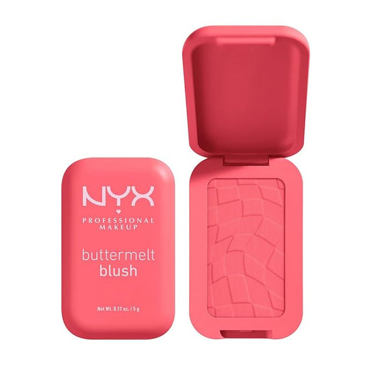 NYX PROFESSIONAL MAKEUP Buttermelt Powder Blush, Fade and Transfer-Resistant Blush, Up to 12HR Make Up Wear, Vegan Formula - U Know Butta-VivaGrace Women