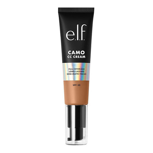 e.l.f. Camo CC Cream, SPF 30 Color-Correcting Medium-To-Full Coverage Face Foundation, Delivers An Airbrushed Finish, Vegan & Cruelty-Free, Tan 460 W-VivaGrace Women