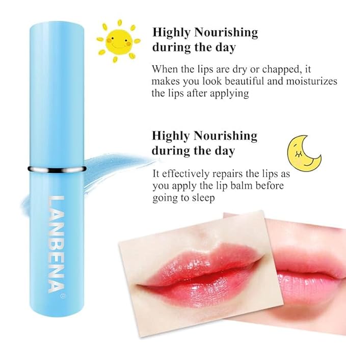 LANBENA Hyaluronic Acid Lip Balm Moisturizing Lips Long-Lasting Protection Nourishing Lip Care (1.8g / 0.06 fl oz)-VivaGrace Women