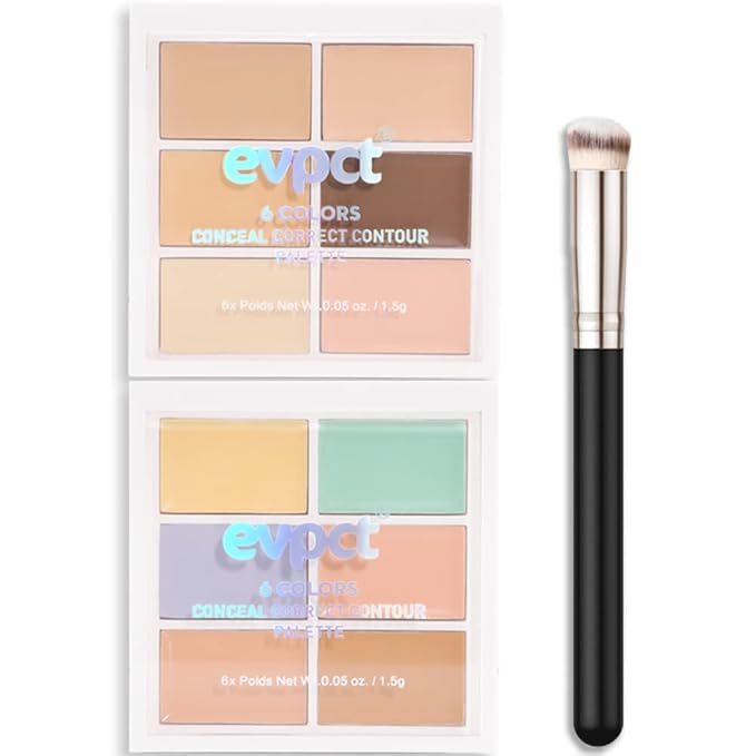 Concealer Cream Makeup Palette Color Corrector,Under Eye Brightener Concealer Dark Circle Concealer Palette,Waterproof Foundation Cream Based Makeup Palette Full Face Contour Kit for Beginners-VivaGrace Women